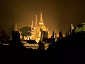 Ayutthaya Temples at night