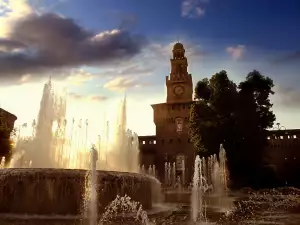Sforcesco Castle in Milan, Italy