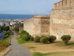 Fortress walls around Thessaloniki