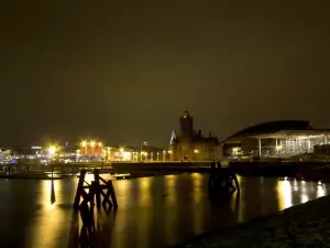 Cardiff at night