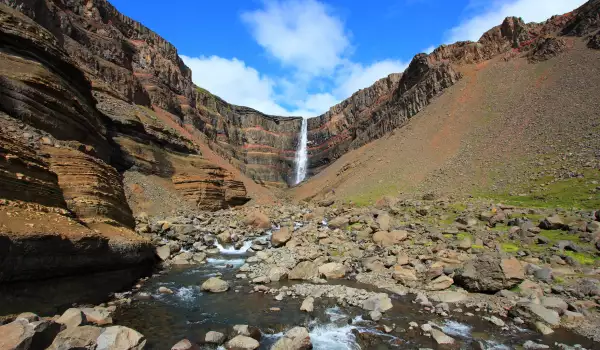 Hengifoss Waterfall in Iceland