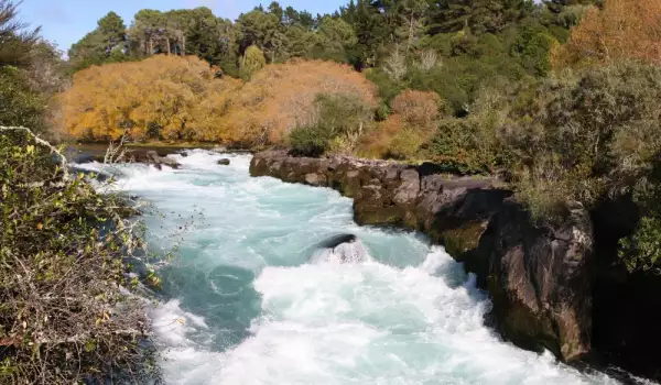 Huka Falls along Waikato River