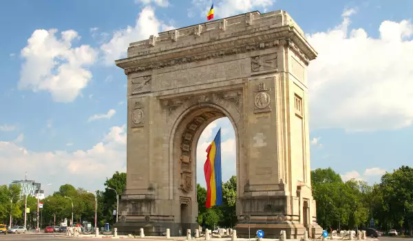 Arc de Triomphe in Bucharest, Romania